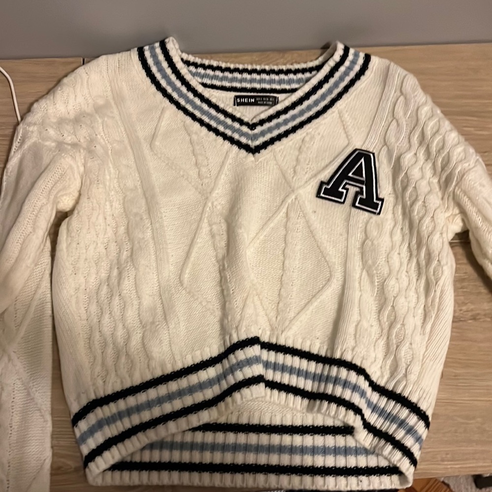 White and Blue Sweater